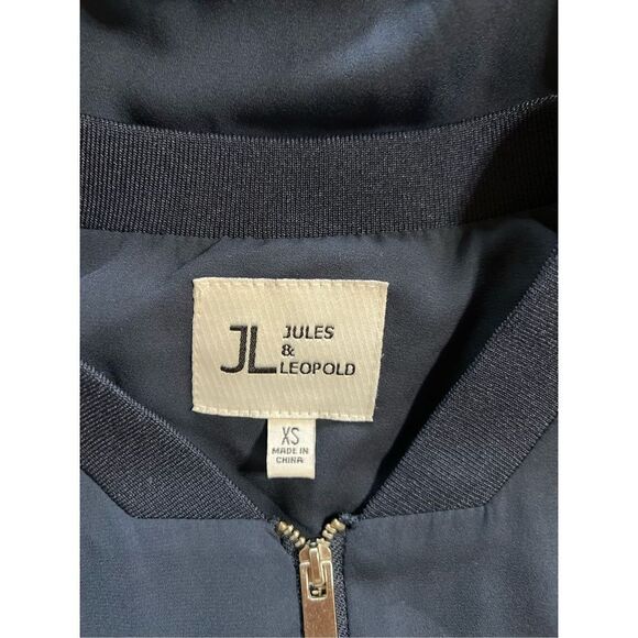 Jules & Leopold Navy Blue Bomber Jacket Size XS - Picture 3 of 3
